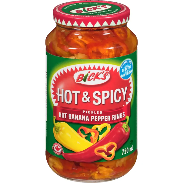 Bicks Pickled Hot Banana Pepper Rings