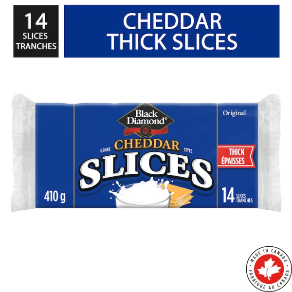 Black Diamond Thick Slice Cheddar Processed Cheese