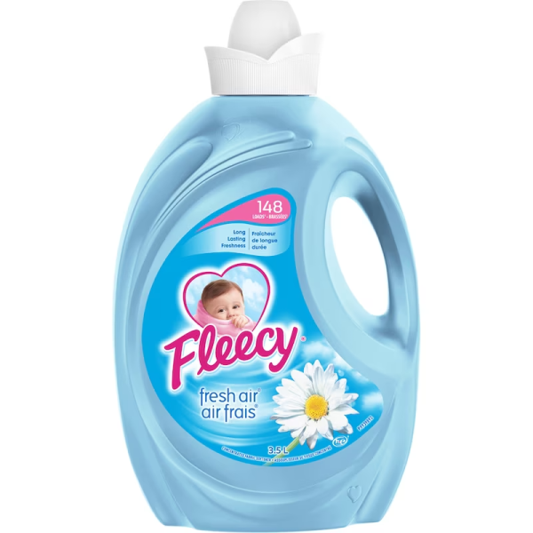 Fleecy Liquid Fabric Softener, Fresh Air 3.5 l