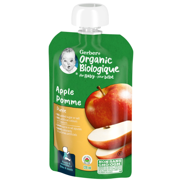 Nestlé Gerber Organic Purée, Apple, Baby Food