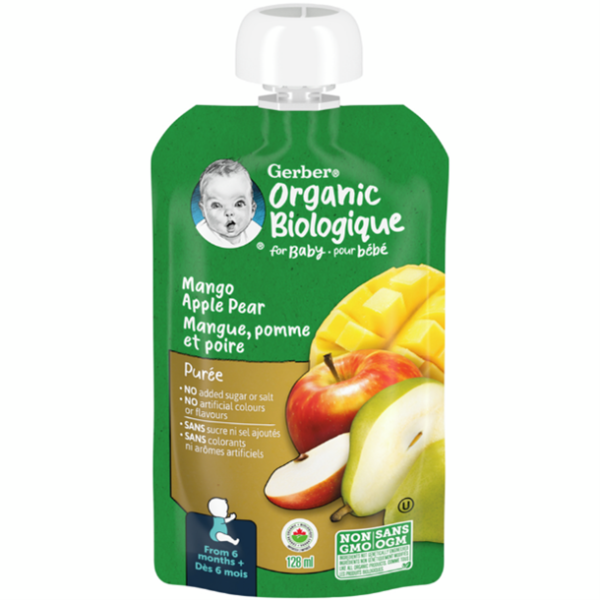 Nestlé Gerber Organic Purée, Mango Apple Pear, Baby Food