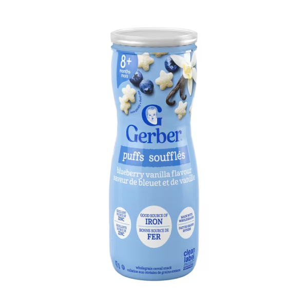 Nestlé Gerber PUFFS, Blueberry Vanilla, Baby Snacks