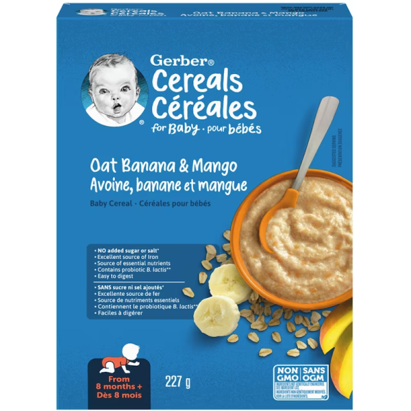 Nestlé Gerber Stage 3 Oat Banana Mango Baby Cereal