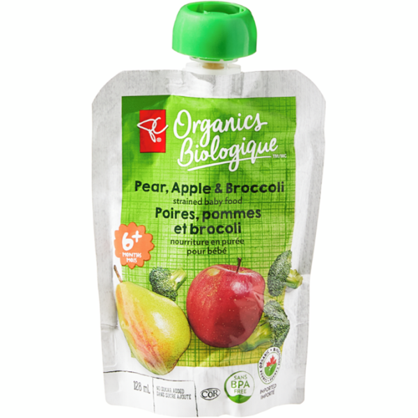 PC Organics Pear, Apple, and Broccoli Strained Organic Baby Food