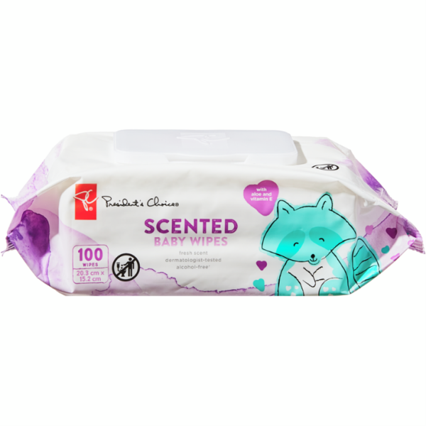 President’s Choice Fresh Scent Baby Wipes 100 Pack
