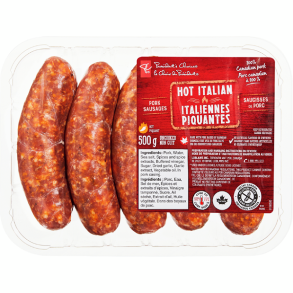 President’s Choice Hot Italian Pork Sausages