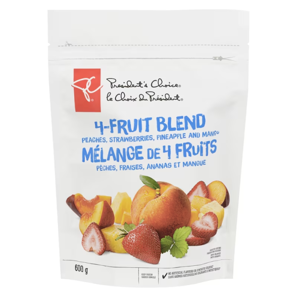 President’s Choice Peaches, Strawberries, Pineapple & Mango 4-Fruit Blend