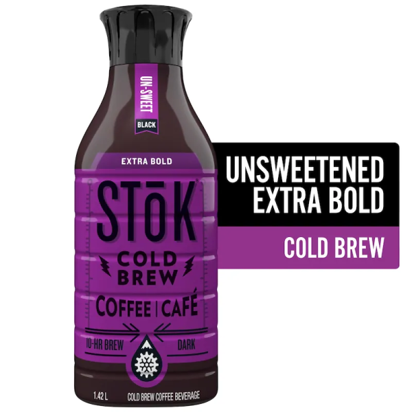 SToK Cold Brew Coffee, Black, Extra Bold, Unsweetened, No Cream 1.42 l