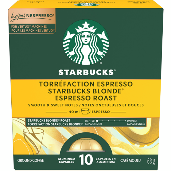 Starbucks Blonde Espresso Roast For Nespresso Vertuo