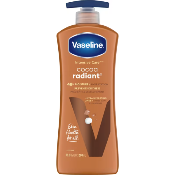 Vaseline Cocoa Radiant Body Lotion with 48H moisture 600 ml