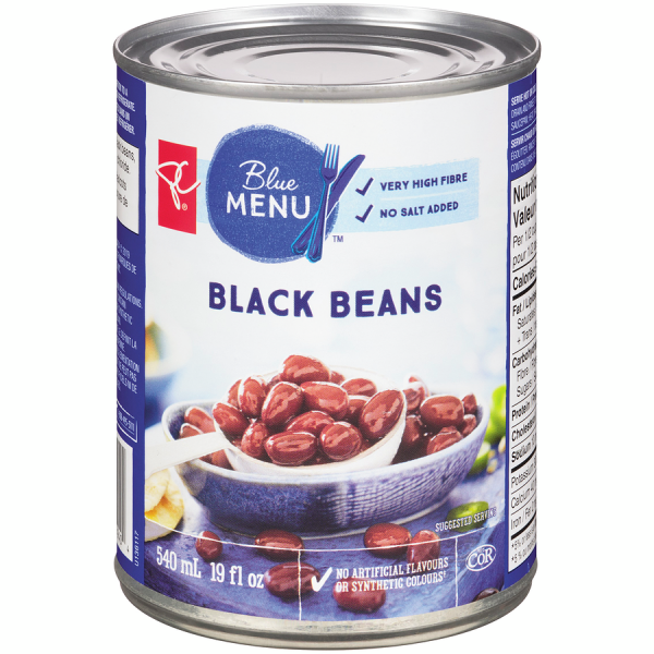 PC Blue Menu Black Beans
