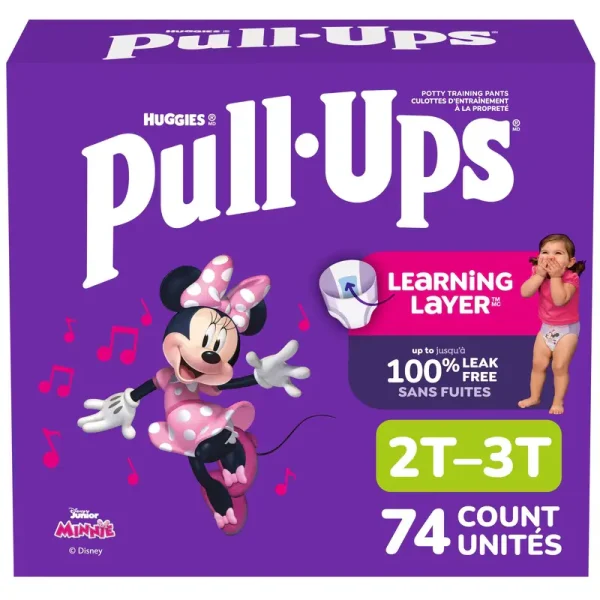 Huggies Girls’ Potty Training Pants, 2T-3T (16-34 lbs), 74 Count